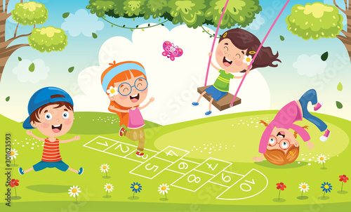 Children Playing In The Park