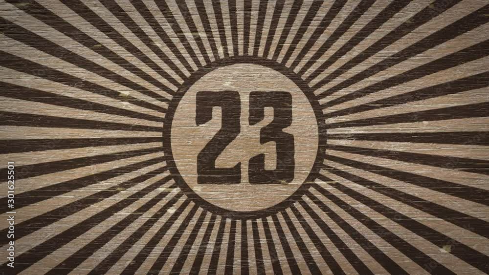 Number twenty-three On Wooden Texture. Ideal For Your Numbers / Countdown / Aniversary Projects. High Quality Seamless Animation. 4K, 60fps Number twenty-three On Wooden Texture. Ideal For Your Numbers / Countdown / Aniversary Projects. High Quality Seamless Animation. 4K, 60fps