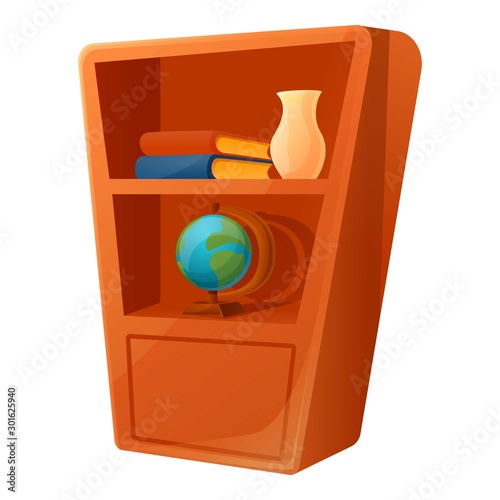 Wardrobe icon. Cartoon of wardrobe vector icon for web design isolated on white background