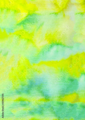 Colorful vibrant textured artistic background. Abstract hand painted on paper watercolor texture. Decorative chaotic texture for scrapbook pages design. Handmade overlay backdrop