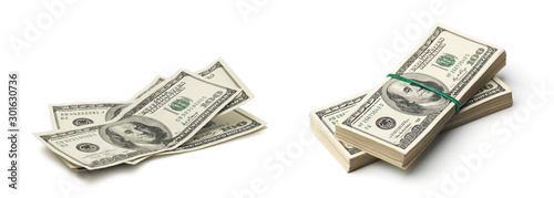 money isolated on a white photo