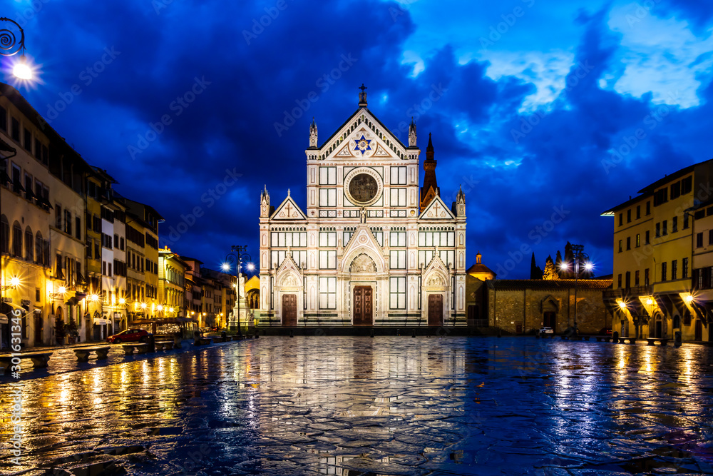 Magnificent Basilica of Santa Croce in Florence, Italy