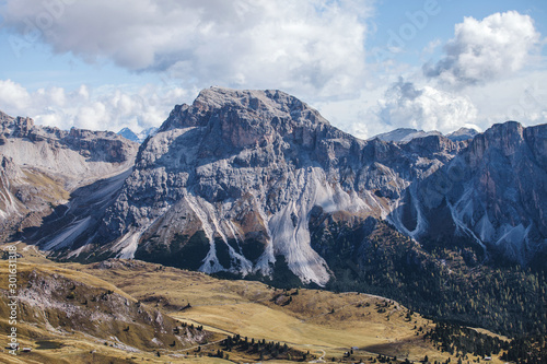 Beautiful Mountain Valley in Alpine Italian Dolomites