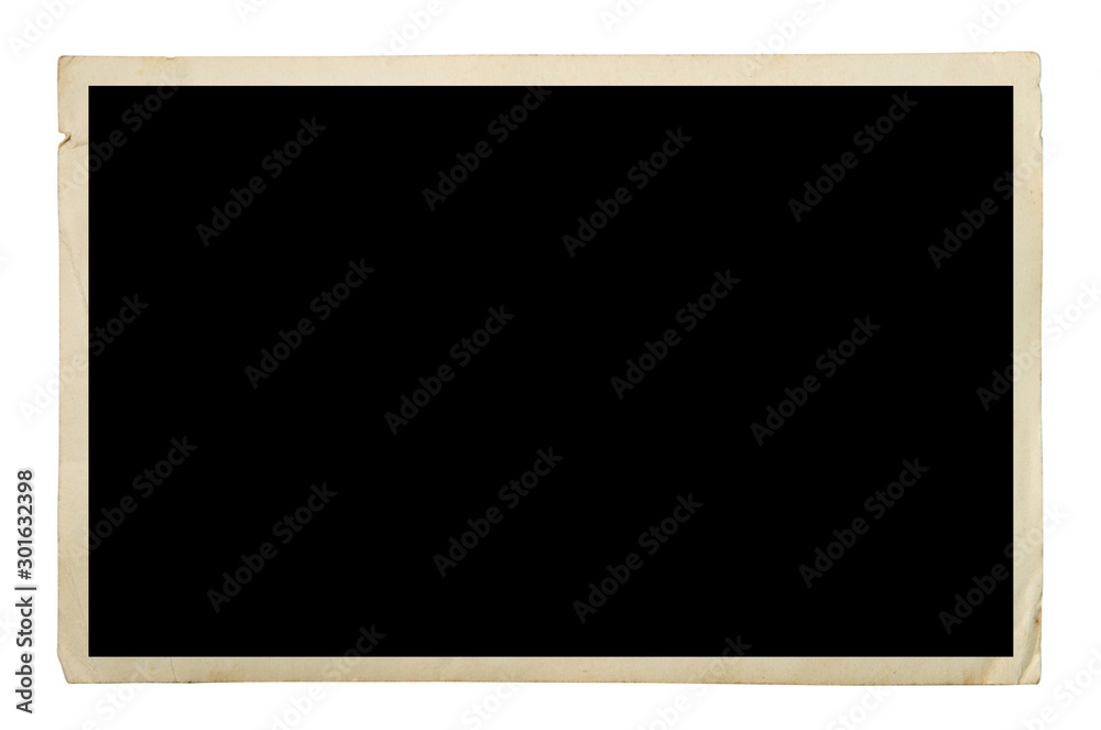 Blank old photo isolated on white Blank old photo isolated on white