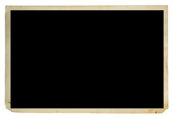 Blank old photo isolated on white