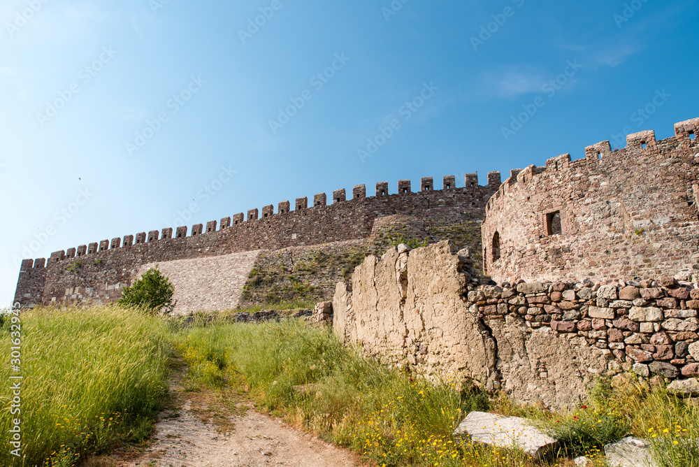 Mytilene castle at the north aegean island of Lesvos, Greece