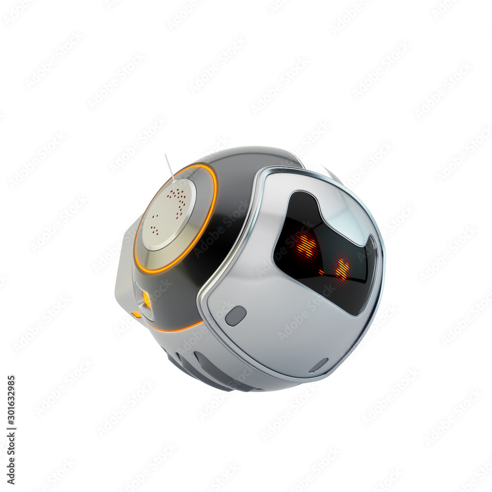 Fototapeta premium Smart robotic gadget, aerial toy 3d rendering