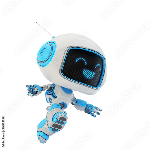 фотография Cute little robotic toy, 3d rendering
