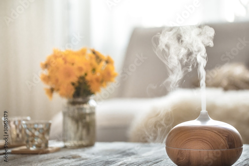 Tablou pe pânză Humidifier on the table in the living room.