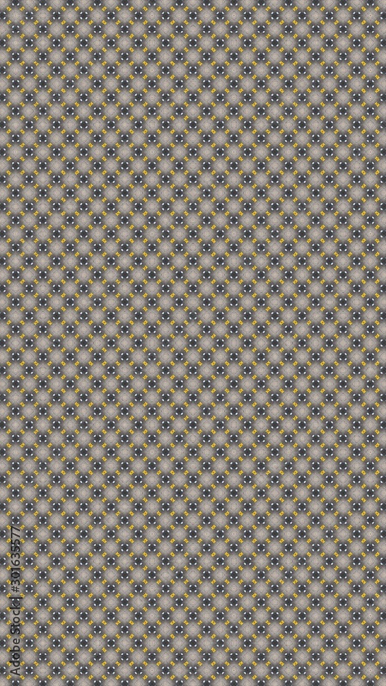 Abstract geometric flower design. Repeated seamless pattern for textile, wallpaper, wrapping paper, prints, surface design, inlay, parquet, web background or another accent etc