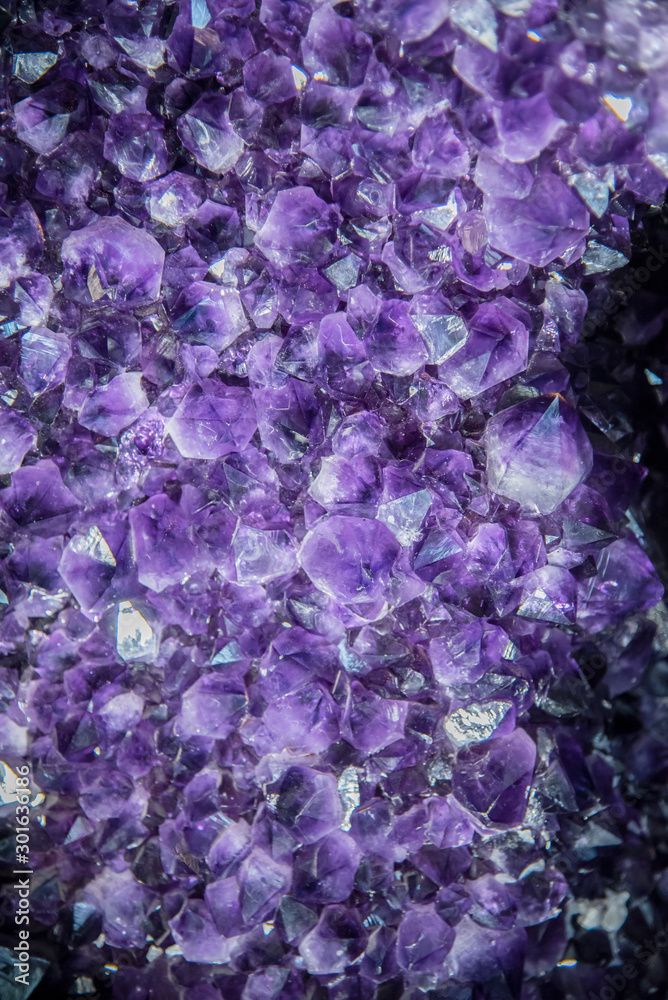Bright Violet Texture from Natural Amethyst. Vertical Bright Violet Texture from Natural Amethyst. Vertical