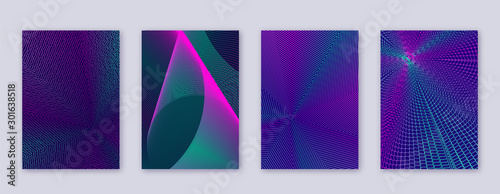 Art business card. Abstract lines modern brochure 