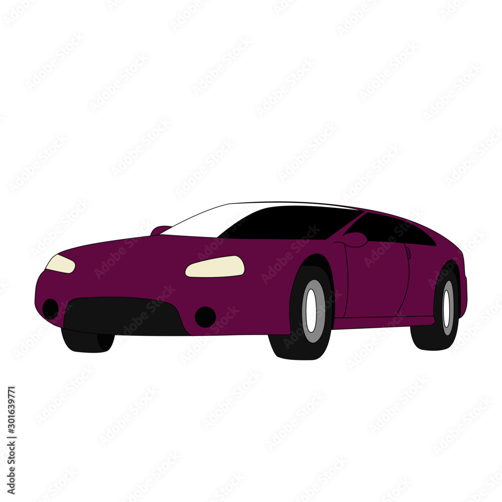 Hatchback purpure vector illustration isolated