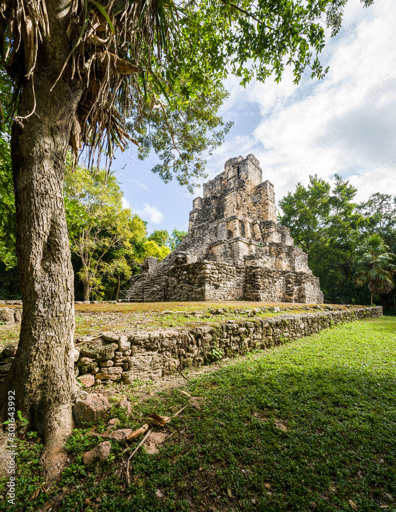 Muyil ruins, a door to Sian Ka'an, archeological area, Quintana Roo, Mexico