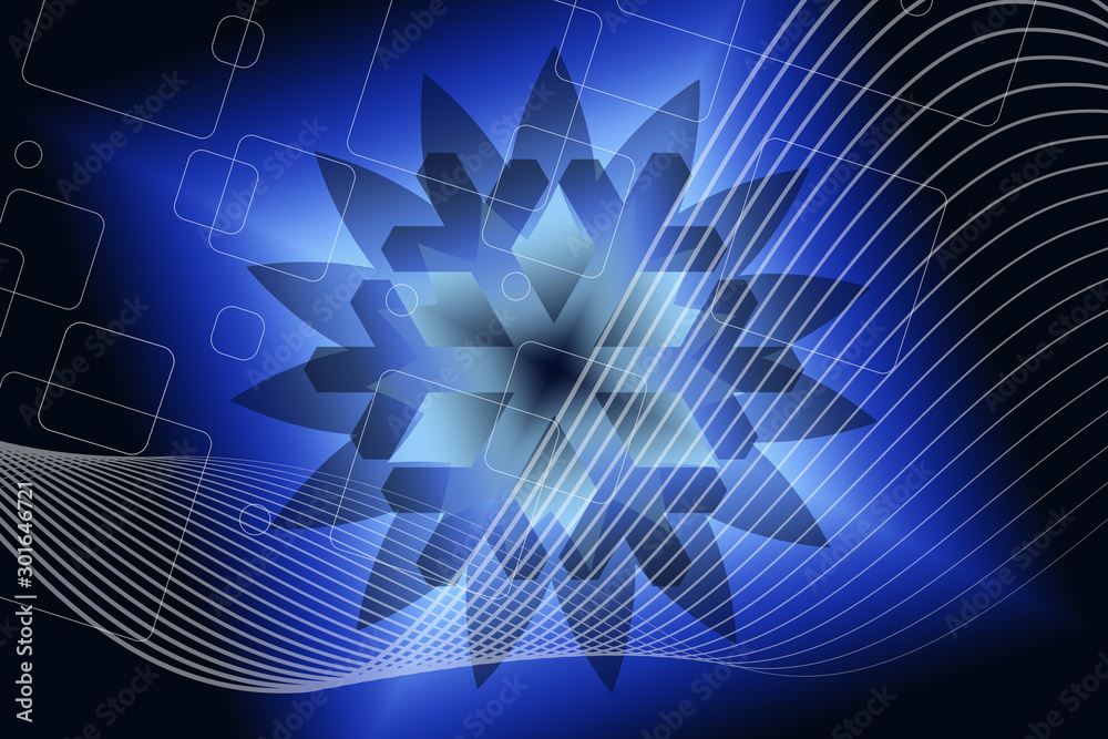 Obraz premium abstract, blue, wave, wallpaper, design, illustration, light, texture, art, lines, pattern, line, curve, digital, backdrop, graphic, waves, gradient, motion, color, backgrounds, technology, computer