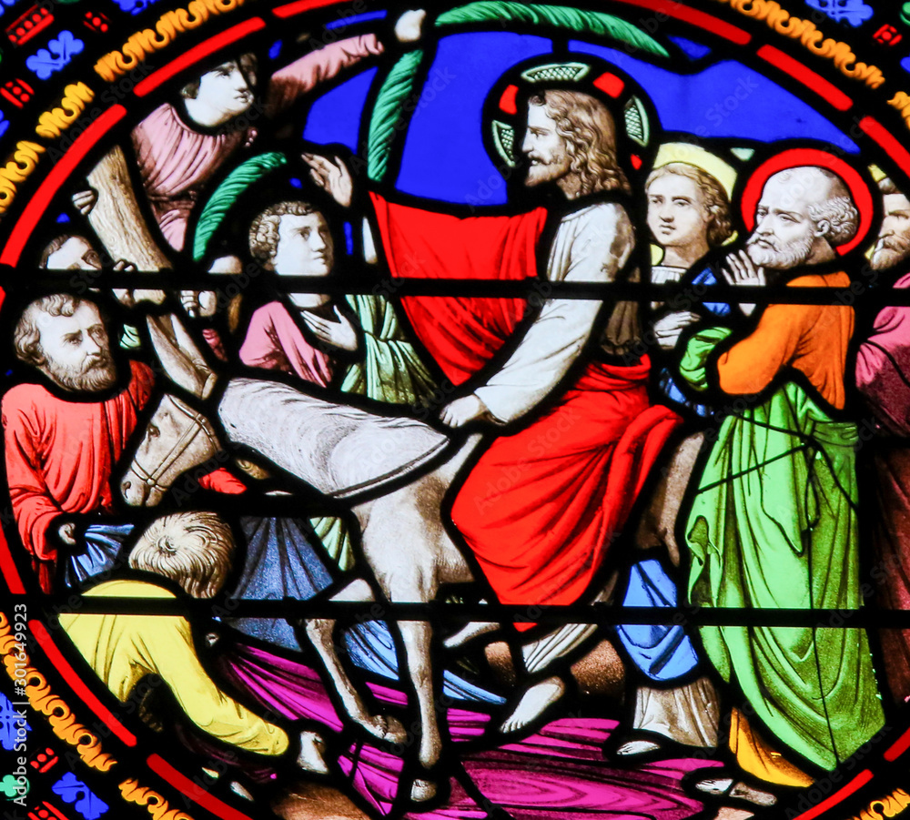 Stained Glass in Notre-Dame-des-flots, Le Havre - Palm Sunday