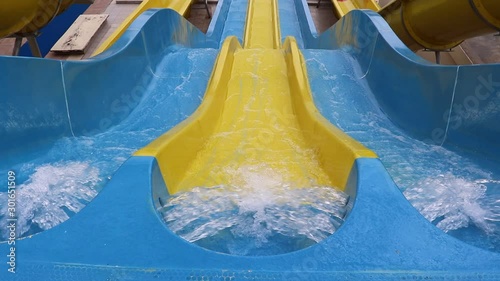 water slides in the water park