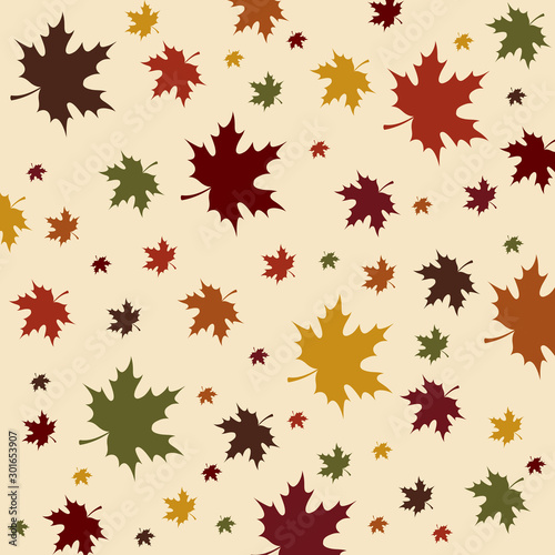 Thanksgiving fall leaf background in vector format.