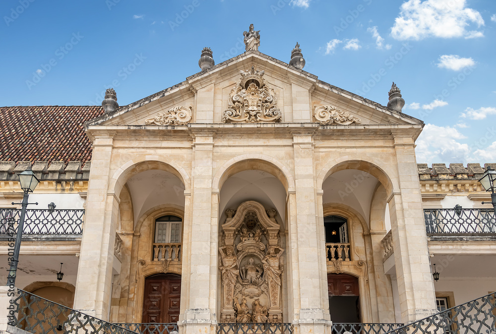 Exterior facade of University of Coimbra