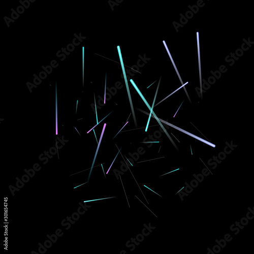 Fast Effect. Motion Neon Light Movement static