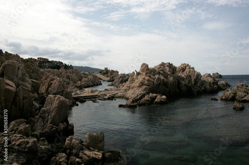 rocks and blue sea, bay in Costa Paradiso, Sardinia Italy © Art Johnson