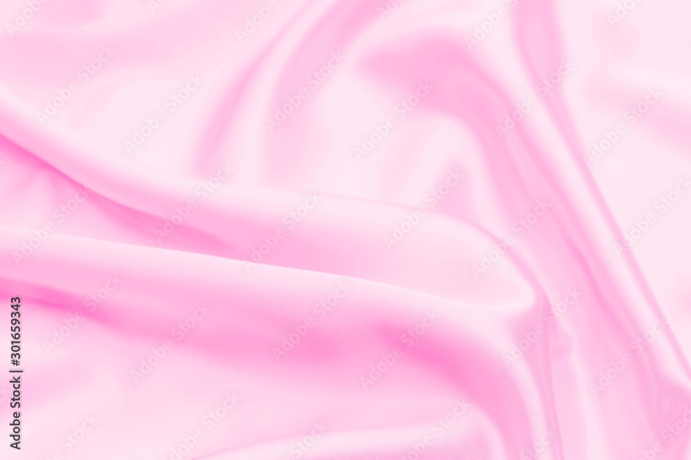 Obraz premium Plastic pink satin fabric texture soft blur background