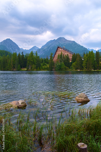 Strbske pleso mountain lake, Slovakia photo