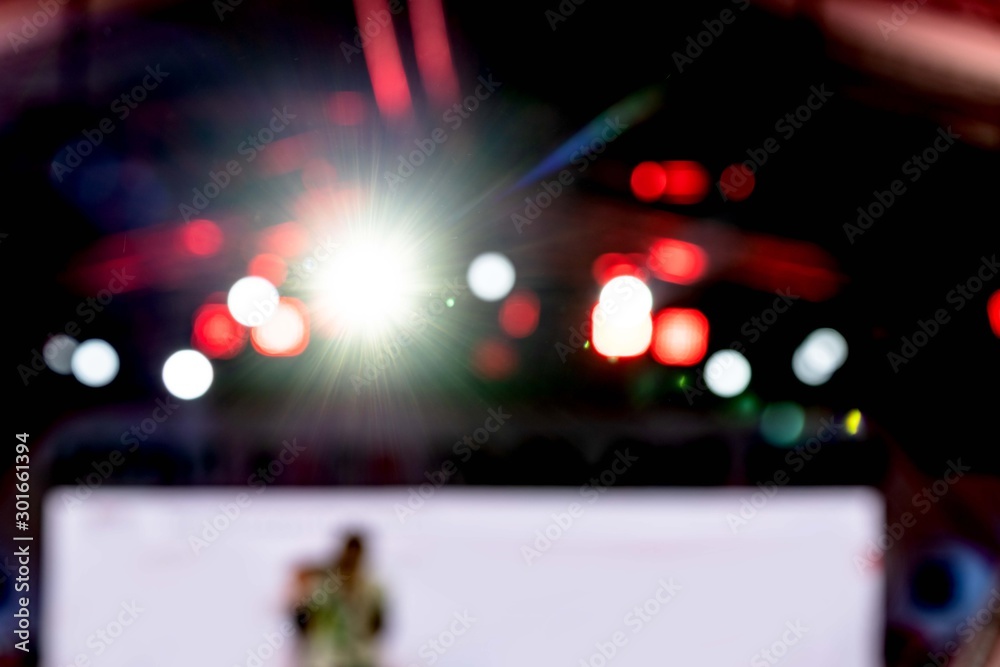 light bokeh in concert blur background