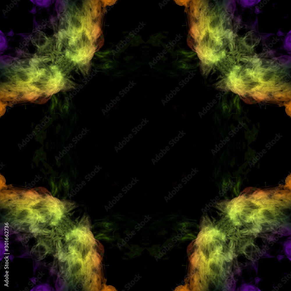 Abstract colorful smoke isolated on black background,Rainbow powder,seamless light pattern Abstract colorful smoke isolated on black background,Rainbow powder,seamless light pattern