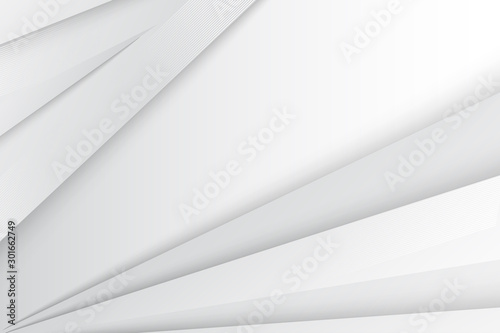 Abstract white gray gradient geometric vector background with copy space