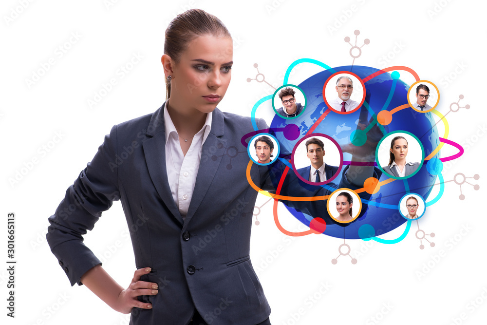 Social networking concept with people Social networking concept with people