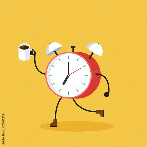 Business working time concept flat design
