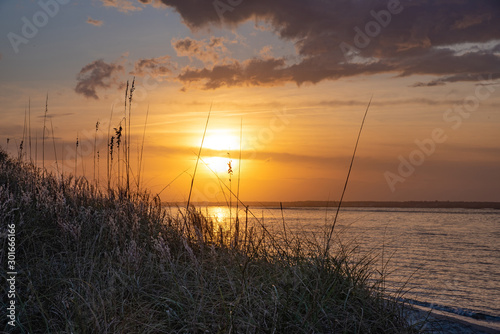 sunset on the ocean