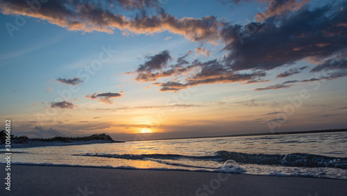 sunset over the sea