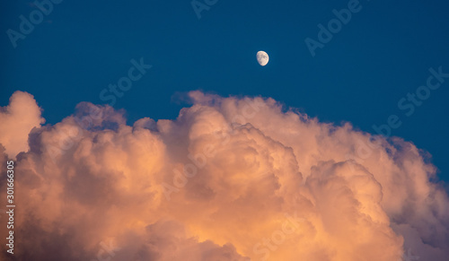 moon over clouds