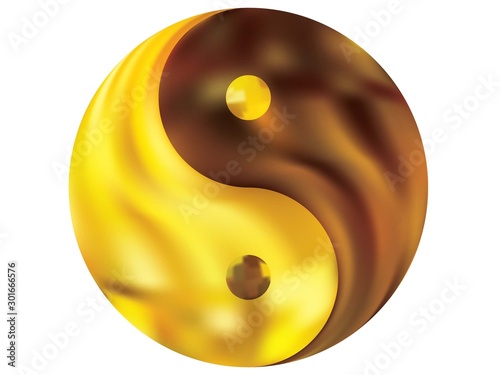 Mesh background in the form of yin yang.