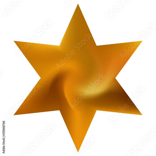Colored background in the form of hexagram.