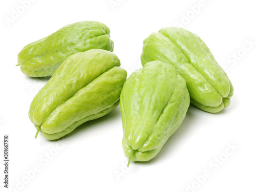 Chayote on a white background 