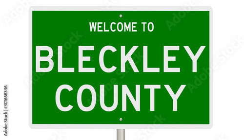 Rendering of a green 3d sign for Bleckley County photo