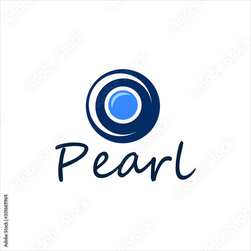 Pearl Logo jewelry Template illustration