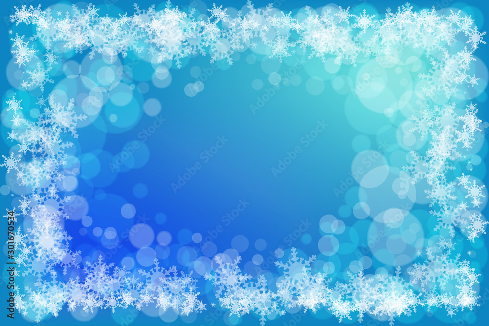 雪の幻想的な背景素材水色stock Illustration Adobe Stock