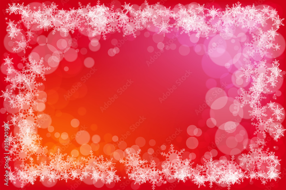 雪の幻想的な背景素材赤stock Illustration Adobe Stock