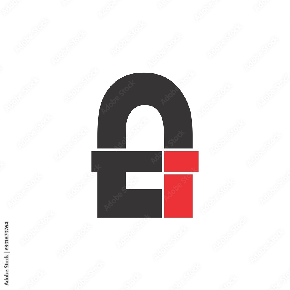 ti letter lock logo design vector ti letter lock logo design vector