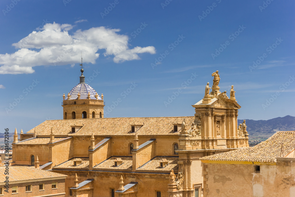 Aerial view of the San Patricio church in Lorca, Spain