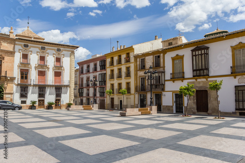 Plaza Espana square in the historic center of Lorca, Spain photo