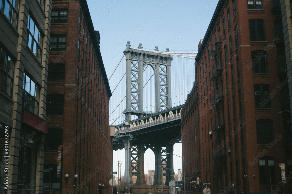 Obraz premium Klasyczny Strzał Manhattan Bridge