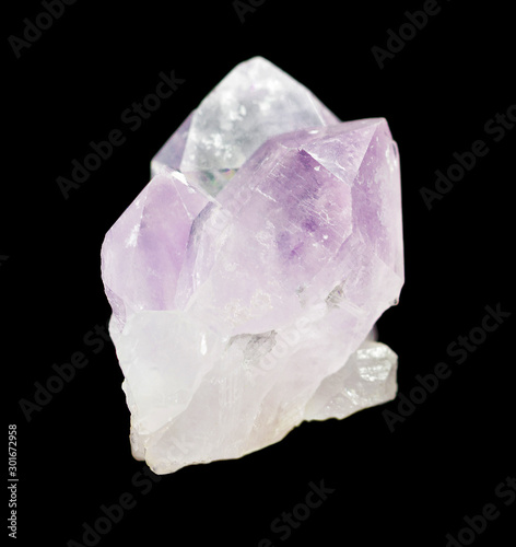 Pink quartz on a black back...