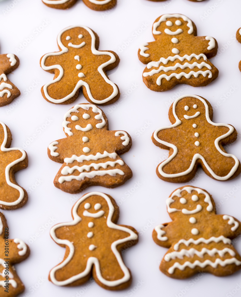 Christmas gingerbread man cookies in different shapes Christmas gingerbread man cookies in different shapes