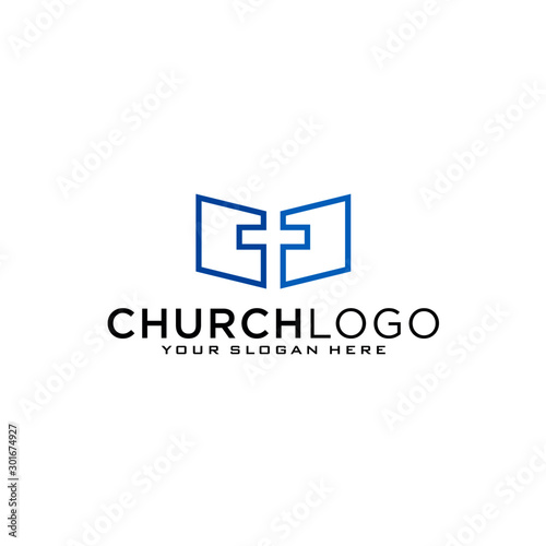 Church vector logo symbol graphic abstract template