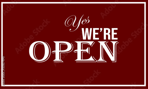 We are open notice board design 